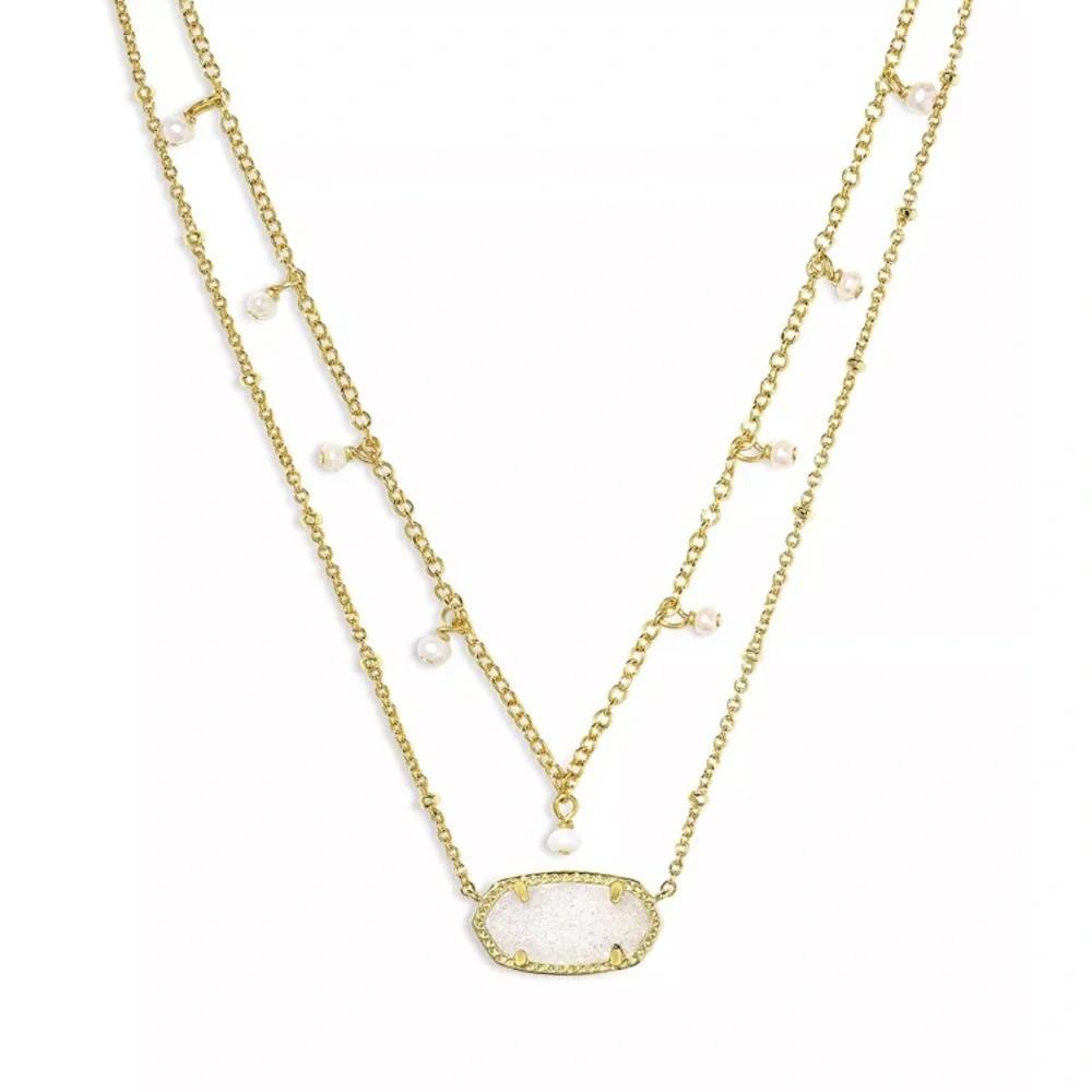 Kendra Scott Elisa Cultured Freshwater Pearl & Drusy stone.